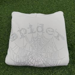 New Sp5der Web Rhinestones White Size Large
