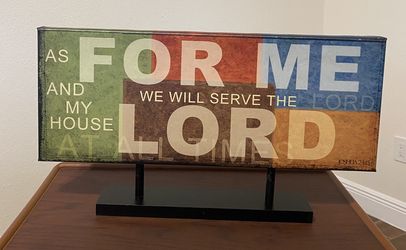 Joshua 24:15 Canvas with stand