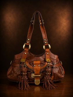 Tassled Leather Handbag