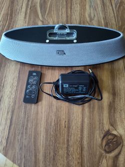 JBL On Stage 200iD stereo speaker system.