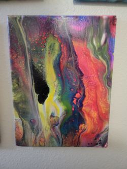 Fluid Art Acrylic Paint Pour Art