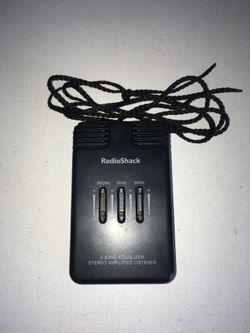 RadioShack Stereo Amplified Listener 3 Band Equalizer Cat. No. 33-1097 Takes 2 AAA Batteries 900 Hz, 3KHz, 6KHz