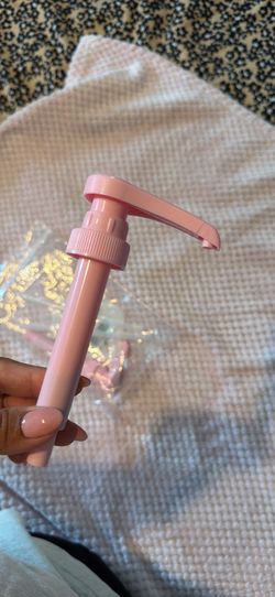 Pink syrup pump