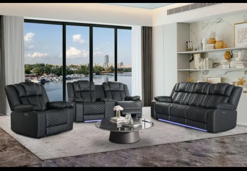 Reclining Sofa Loveseat Couch Set With FREE RUG 