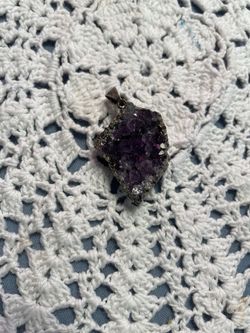 Rough Cut Amethyst Pendant