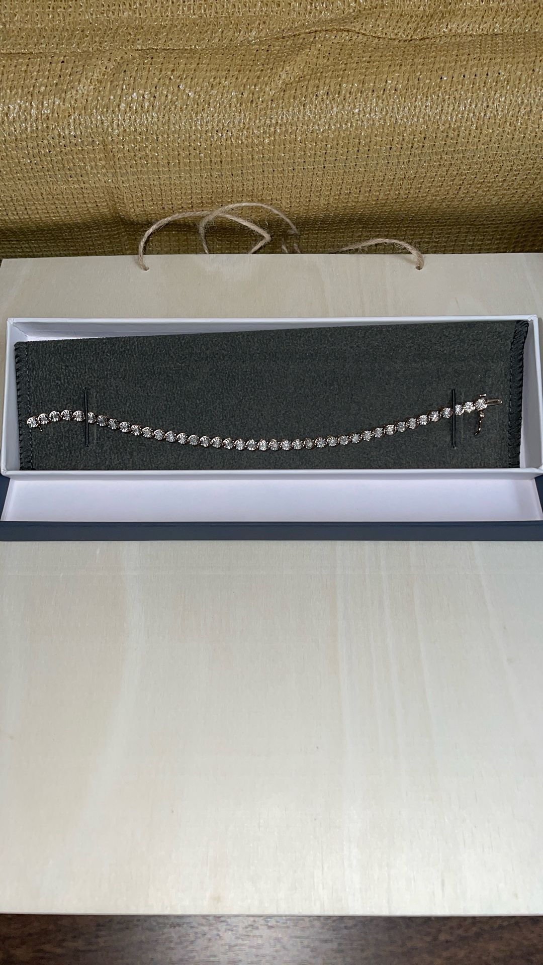14k Rose Gold Over Silver Tennis Bracelet