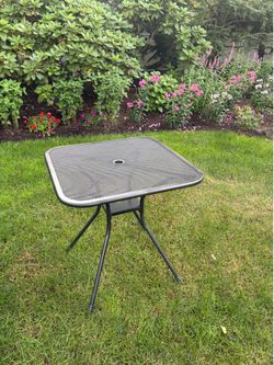 Bronze table freshly painted