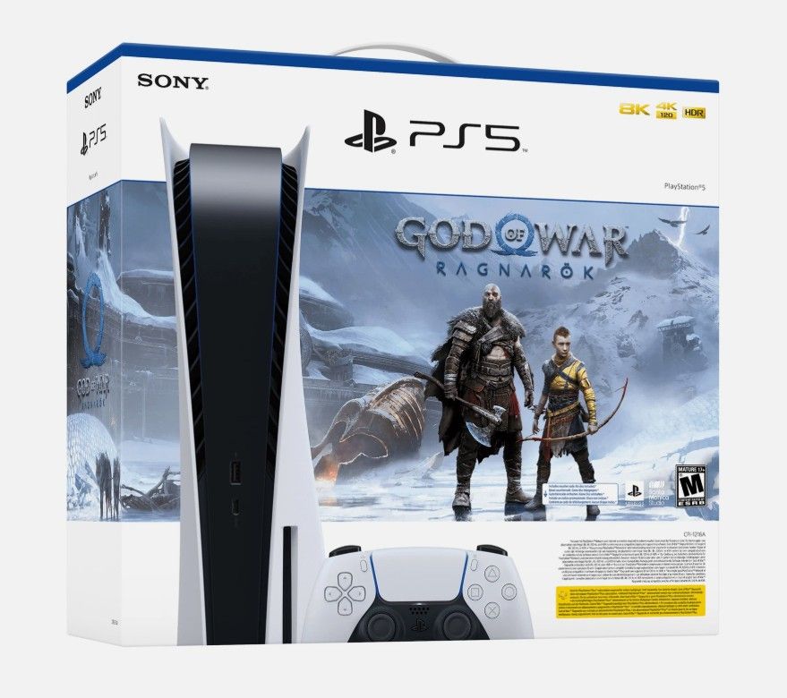 BRAND NEW, unopened Sony PlayStation 5 Disc Edition PS5 – God of War Ragnarök Bundle