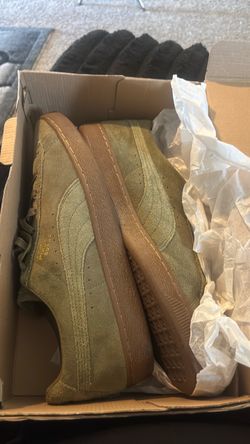 Puma army green and brown