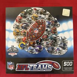 NFL Helmet Shaped Puzzle with All Team Helmets 500 Pieces Brand New Sealed