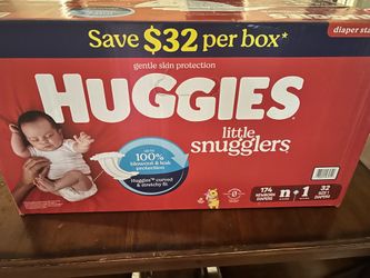 NEW Large Huggies diapers newborn and size 1.
