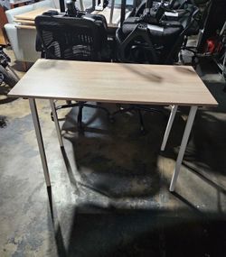 White desk 39 and 1/2x 19 x 30 tall