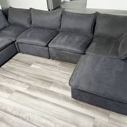 6 Piece Modular Couch Sectional 