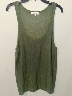 Olive Green Top Knit
