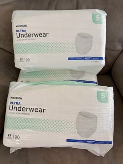 Adult Diapers Size SMALL - (McKesson Ultra Underwear - 22 per package)