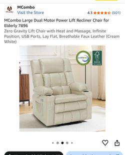 MCombo recliner chair -like new - Heat , Massage , Zero gravity