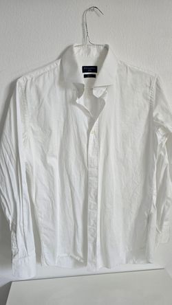 D'S Classic Men's White Dress Shirt Slim Fit Size L 41-42