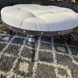 Ottoman With Wooden Trey