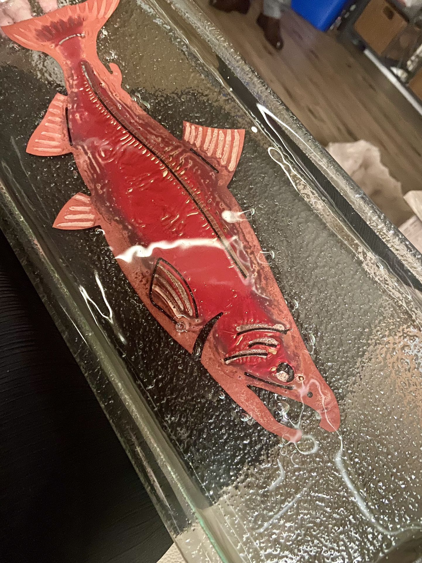 Salmon Glassware Hosting Dish