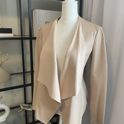 Zara Faux Leather Blush  Blazer 
