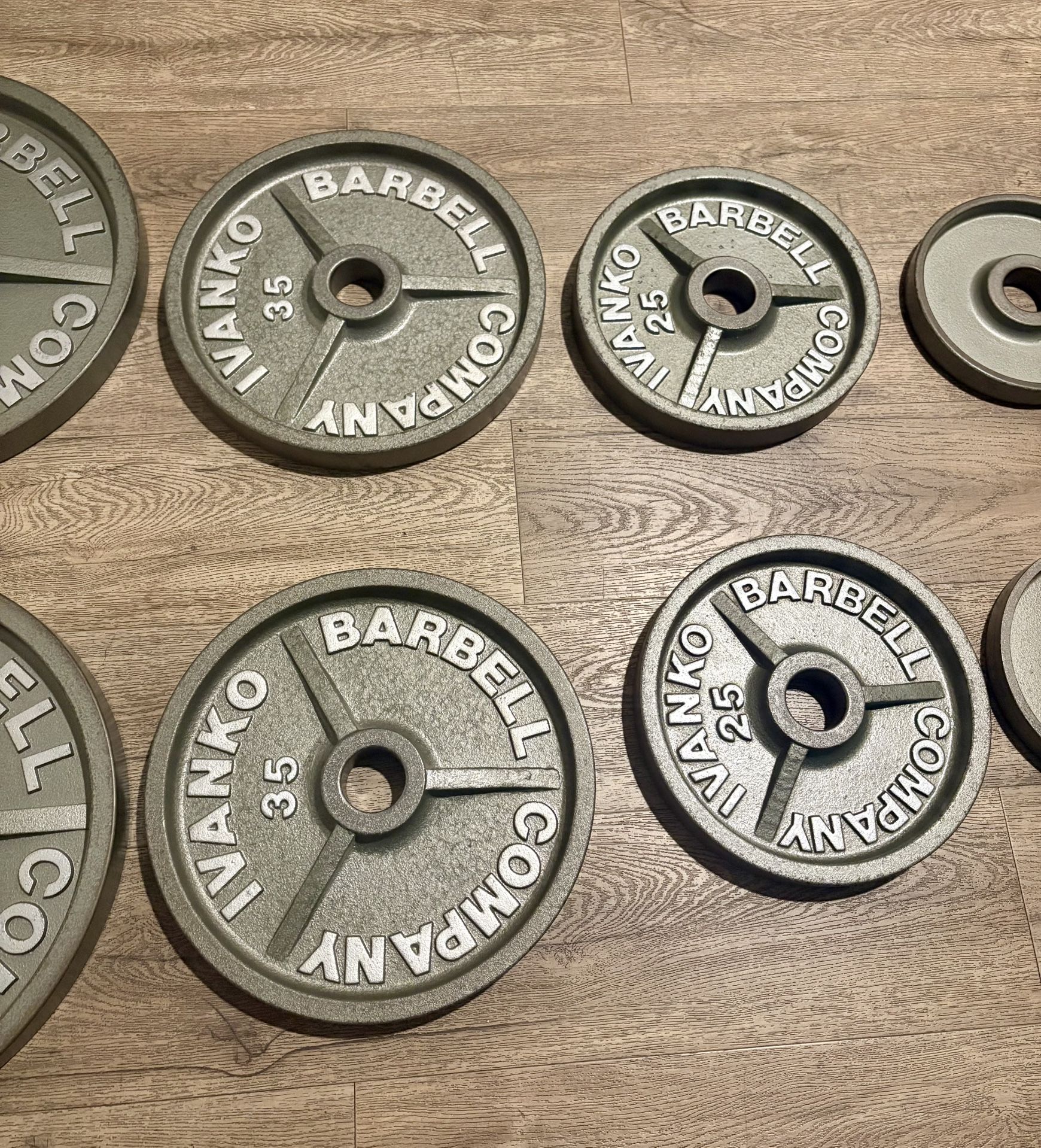 MY BEST IVANKO’S. Full Set Of Olympic Vintage Weight Plates M Series (245 pounds)