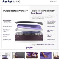 King Size Purple Brand Mattress 