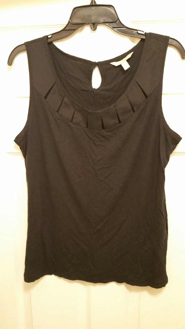 Banana Republic black sleeveless blouse