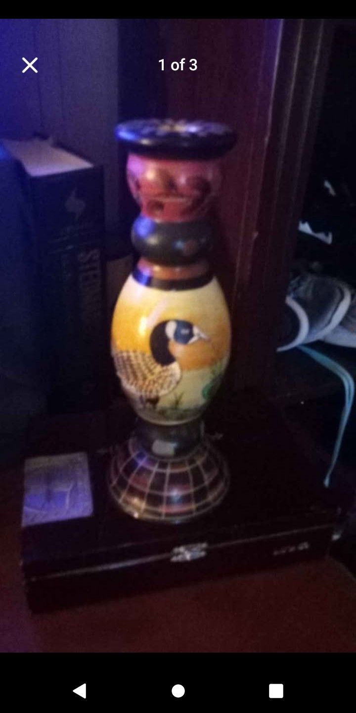 Vintage Porcelain Mallard Duck Candle Holder