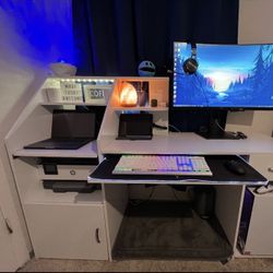 Gaming/Work Desk With Soft Close Doors And Compartments 