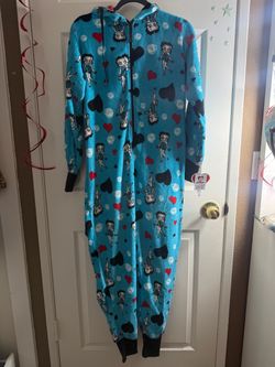 Betty Boop Fleece Hooded One-Piece Pajama