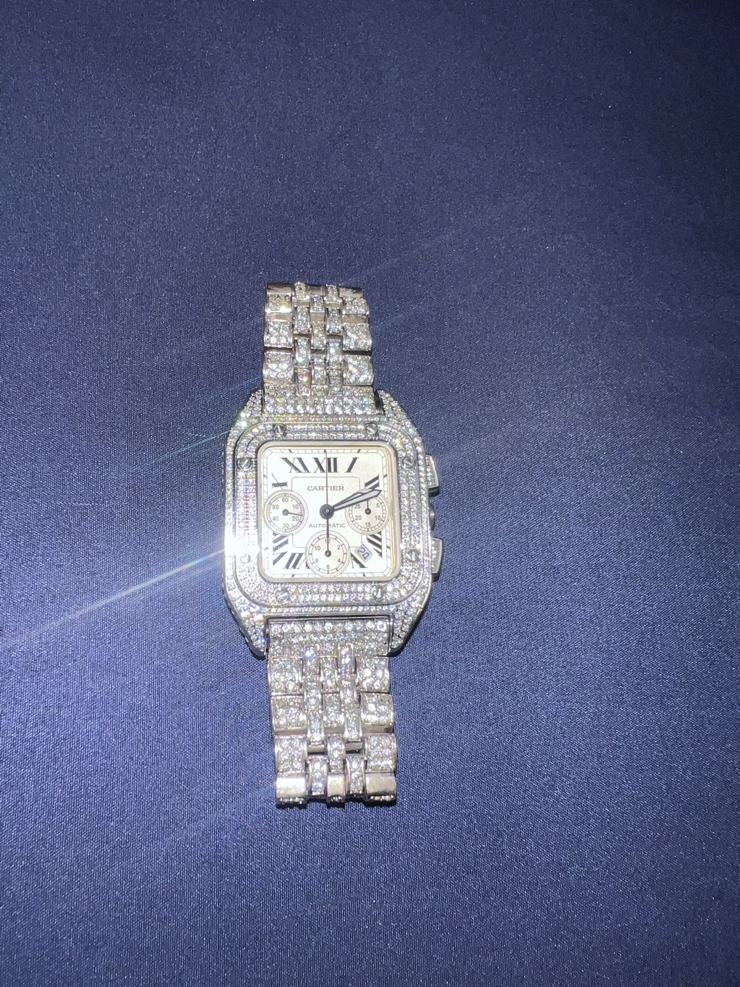 Designer watch moissanite stones
