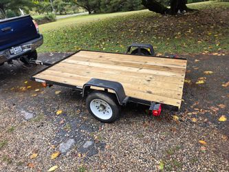 Single Axle Utility Trailer with new Wood Deck