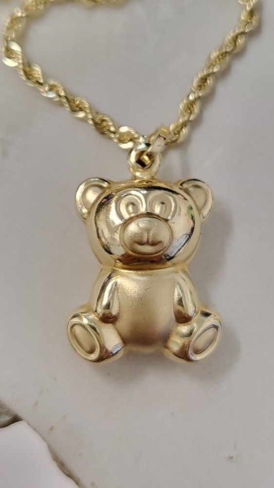 14K Gold Teddy Bear Set 