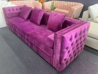 Purple sofa，$580