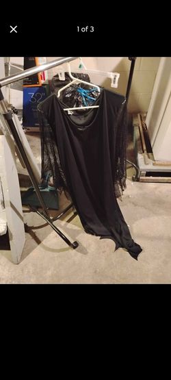 Black Cape with Mesh Sleeves