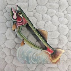 VTG HANDPAINTED RAINBOW TROUT CANDY DISPENSER