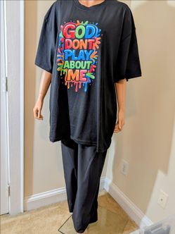 NEW XXXL "God Don't Play About Me" Black T-Shirt