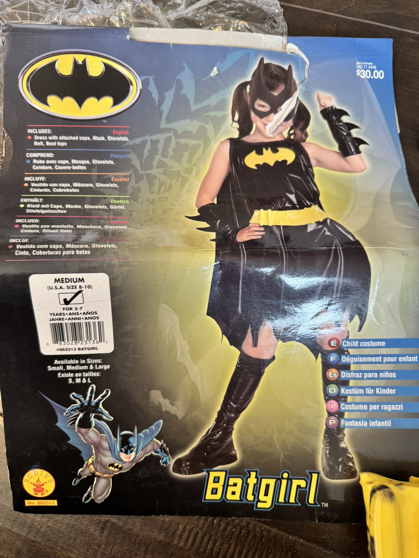 Batgirl Costume Child M (8-10)