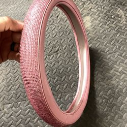 Pink steering wheel cover