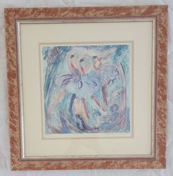 "Arabesque"  Serio Lithograph Hand Signed Limited Edition By Barbara Wood