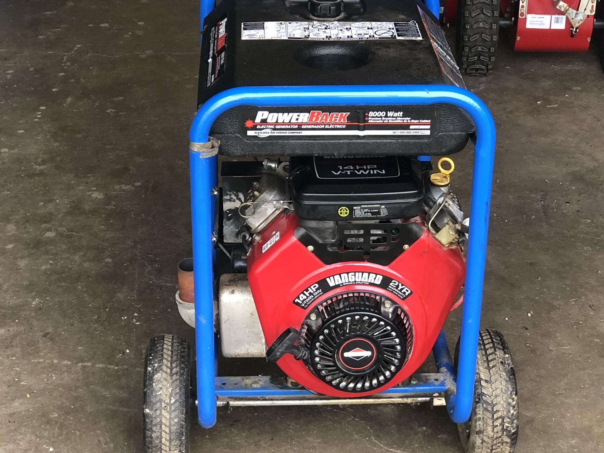 Devilbiss Powerback 8000 watt generator for Sale in Toronto, OH OfferUp