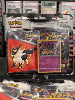Pokémon TCG Unified Minds Mini Portfolio Blister 2 Booster Packs Giratina Promo