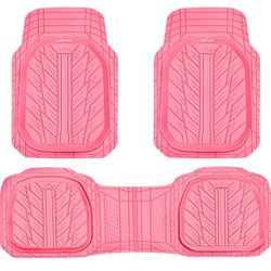 Floor CAR PASS DeepDish Pink Floor Mats for Cars Full Set Mats