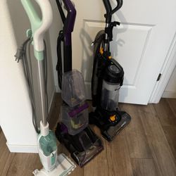 3 Piece Cleaning Bundle: Vacuum Cleaner + Shampoo Vacuum Cleaner + Steam Mop