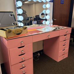 Pink Vanity Desk $10 Down payment,financing and Delivery Available