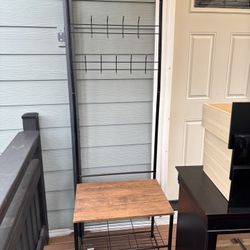 Entryway Coat Rack with Bench 