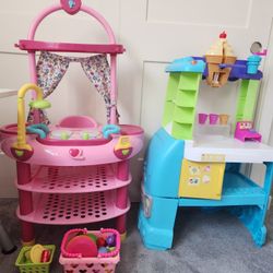 Playdoh Ice Cream Store & Kitchen Toy with some utensils