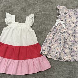 Toddler Girl Set Of 2 Summer Dresses 4-5T 110cm