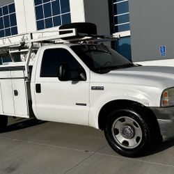 2006 Ford F350 Utility Bed 6.0L Diesel Work Truck Runs Great 