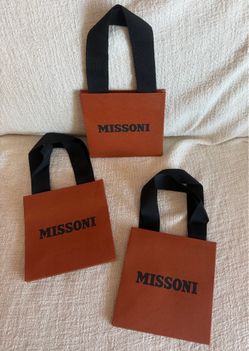 Set of 3 missoni brown gift bags